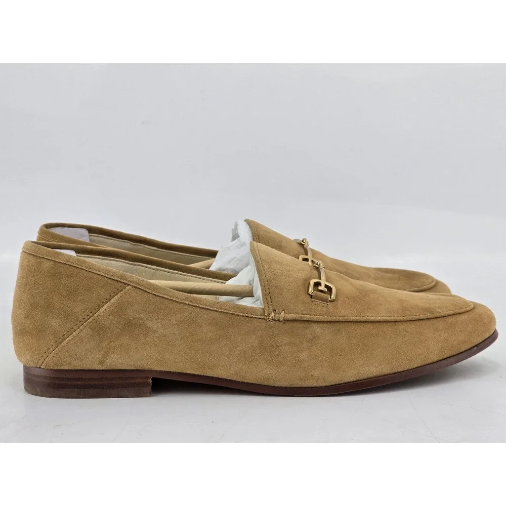 Sam Edelman Loraine Loafers Womens 8.5M Tan Suede Bit Detail -Good